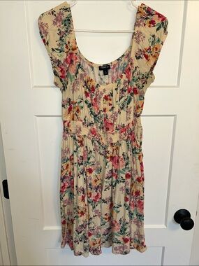 torrid Cream Floral Scoop-Neck Summer Dress
